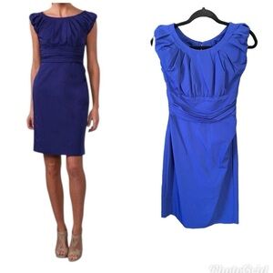 SALE!!! Diane Von Fusterberg Blue Jamila Ruched Dress Sz 2